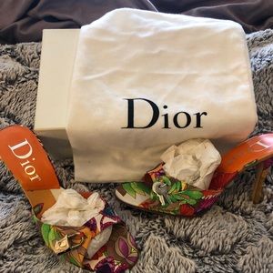 Authentic Dior Floral mules.